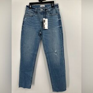 Studio Blue Mid Rise Straight Leg Jeans Blue Stretch 26 NWT